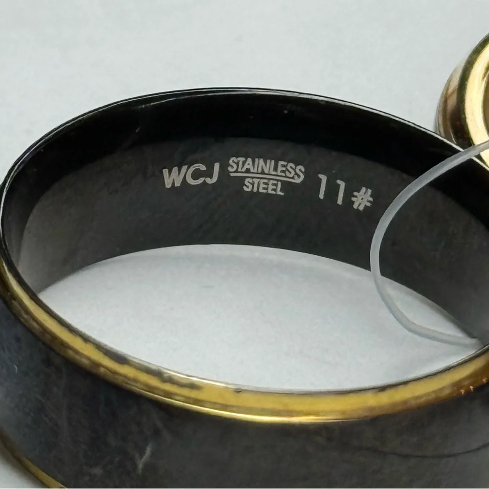 West Coast Jewelry Men’s 3 ring : 2 stainless steel & 1 tungsten carbide 11 New
